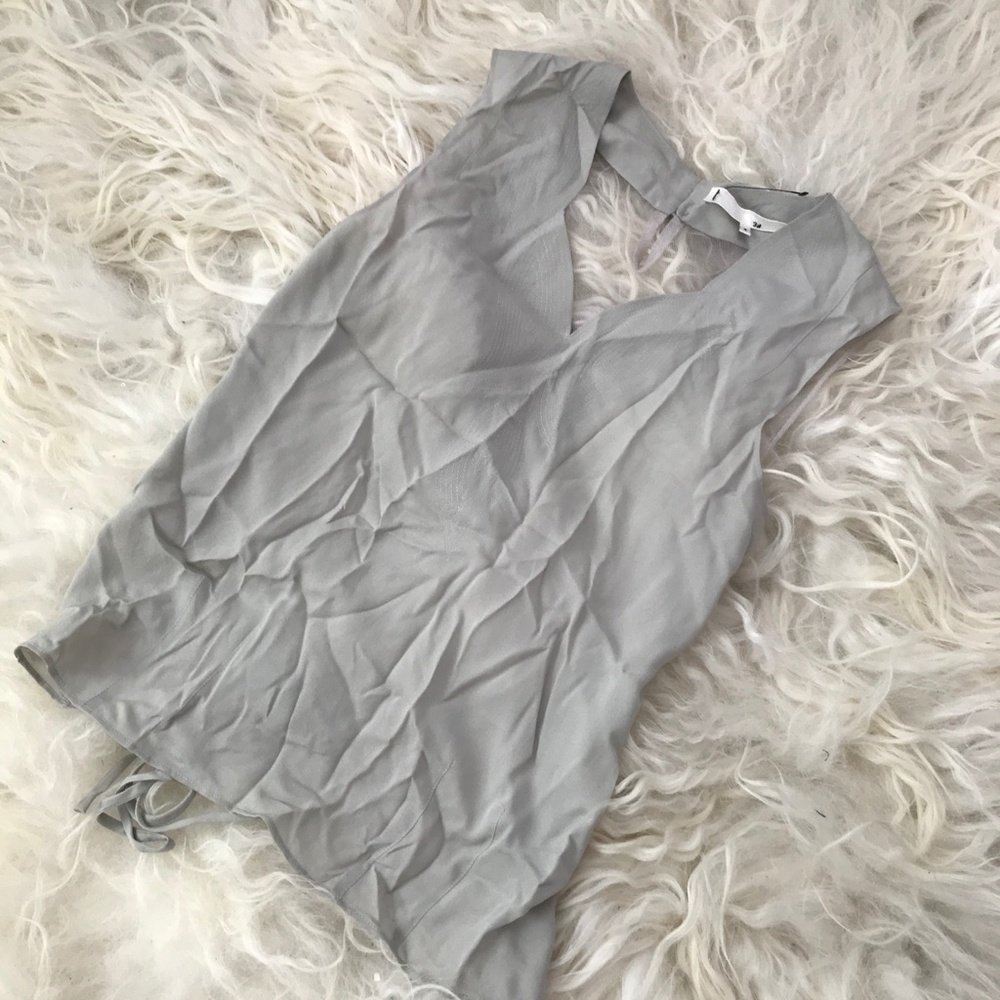 3.1 PHILLIP LIM Silk V-Neck Top - Picture 1 of 6